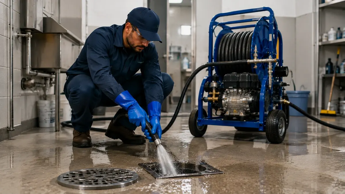 Floor Drain Hydro Jet Cleaning in Big Bear Lake