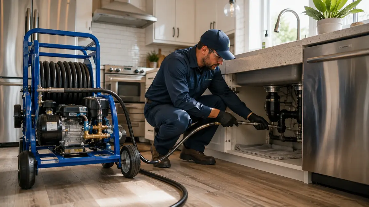 Kitchen Drain Hydro Jetting in Big Bear Lake