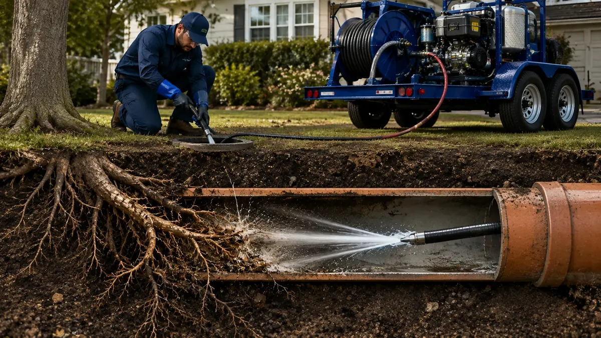 Tree Root Removal with Hydro Jetting in Big Bear Lake